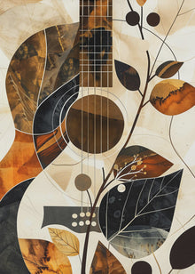 Collage guitare musicale (1) Impression sur toile