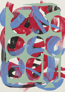 Art mural Coups de pinceau secs directionnels abstraits 03
