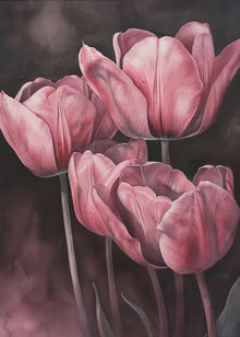 Décoration murale Tulipe violette 3