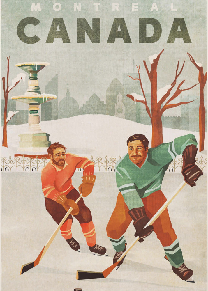 Art mural Montréal Canada Hockey sur étang