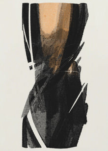 Art mural personnage noir sur fond neutre 3
