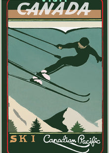 Décoration murale Tourisme d'hiver : Affiche vintage Ski Canada