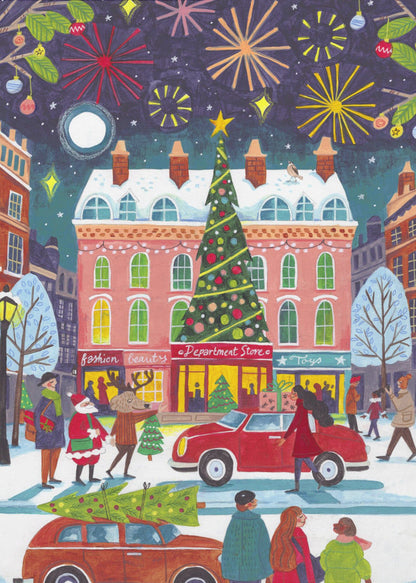 Tableau sur toile Noël en ville