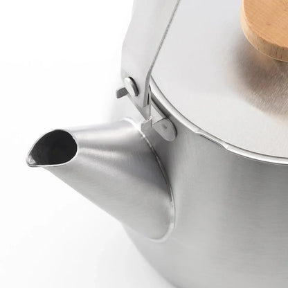 Yoshikawa Aikata Stainless Steel Kettle 1.8L – Natural Wood Handle | Japan