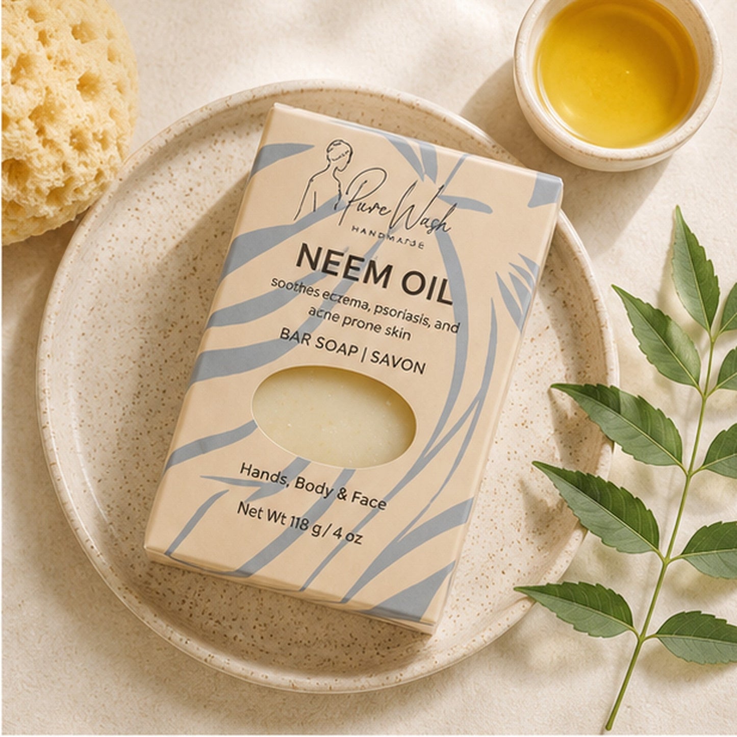 Pain de savon à l'huile de neem