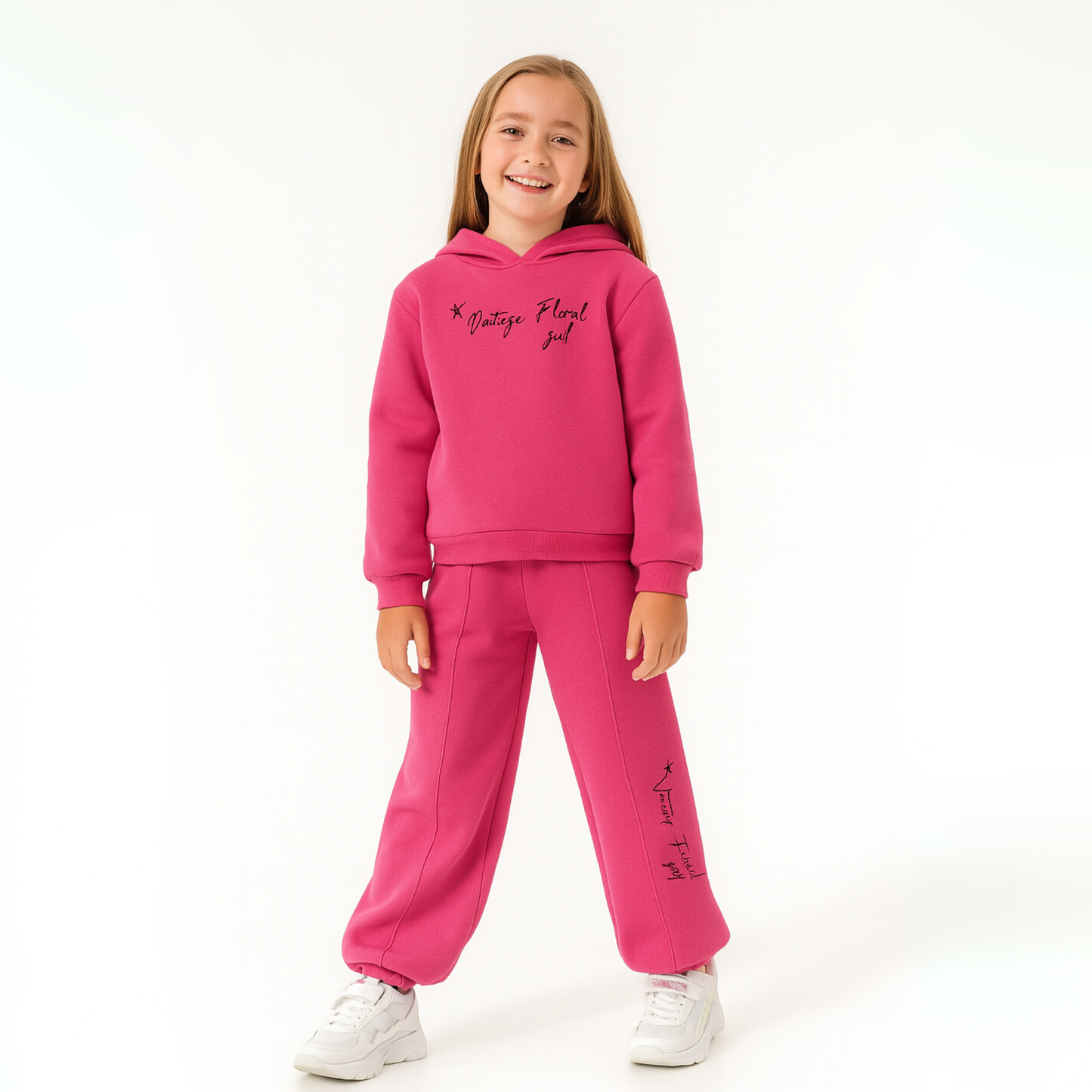 Vintage Vibes Girls Casual Set
