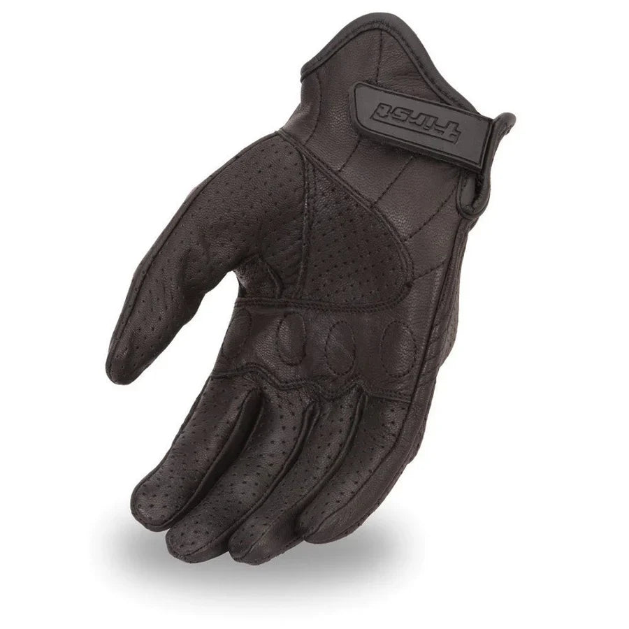Men's Premium Perforated Goatskin Motorcycle Gloves