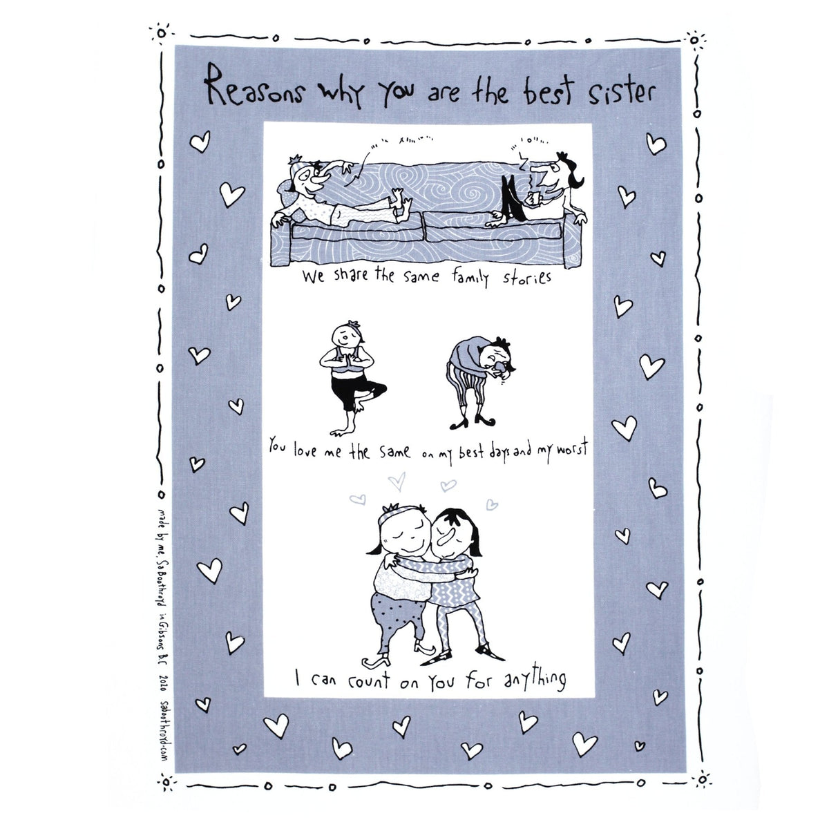 Tea Towel - Reasons For Sister