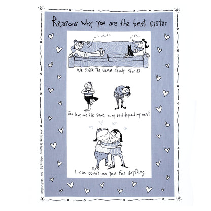 Tea Towel - Reasons For Sister