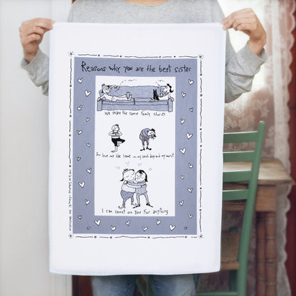 Tea Towel - Reasons For Sister