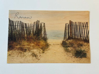 Wood Postcard - Renew