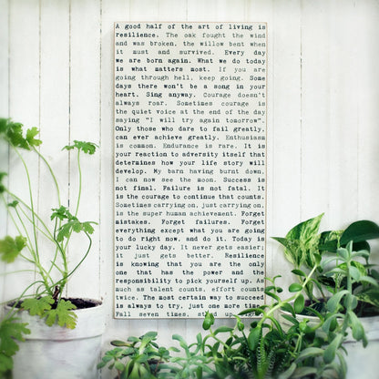 Typewriter Sign - Resilience