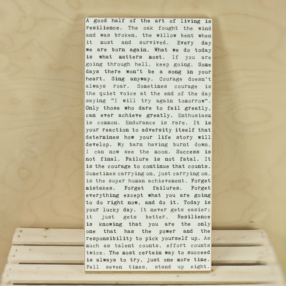 Typewriter Sign - Resilience
