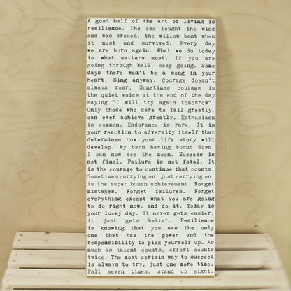 Typewriter Sign - Resilience