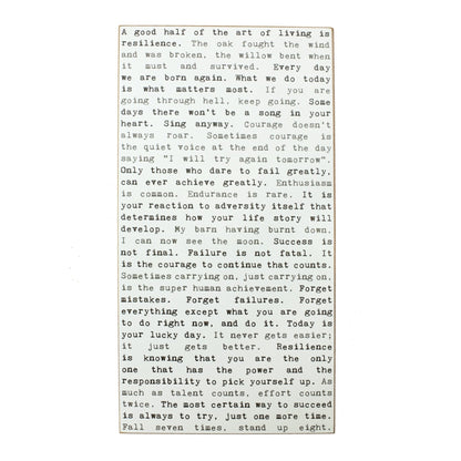 Typewriter Sign - Resilience