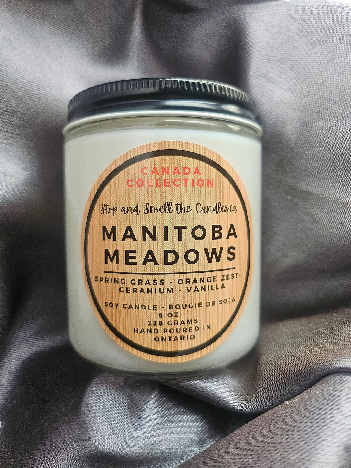 Bougie de soja 8 oz Manitoba Meadows