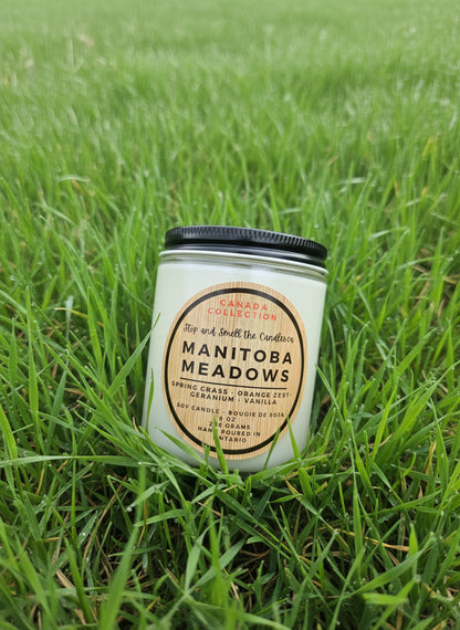 Bougie de soja 8 oz Manitoba Meadows
