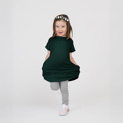 Robe nuage à manches retroussées
