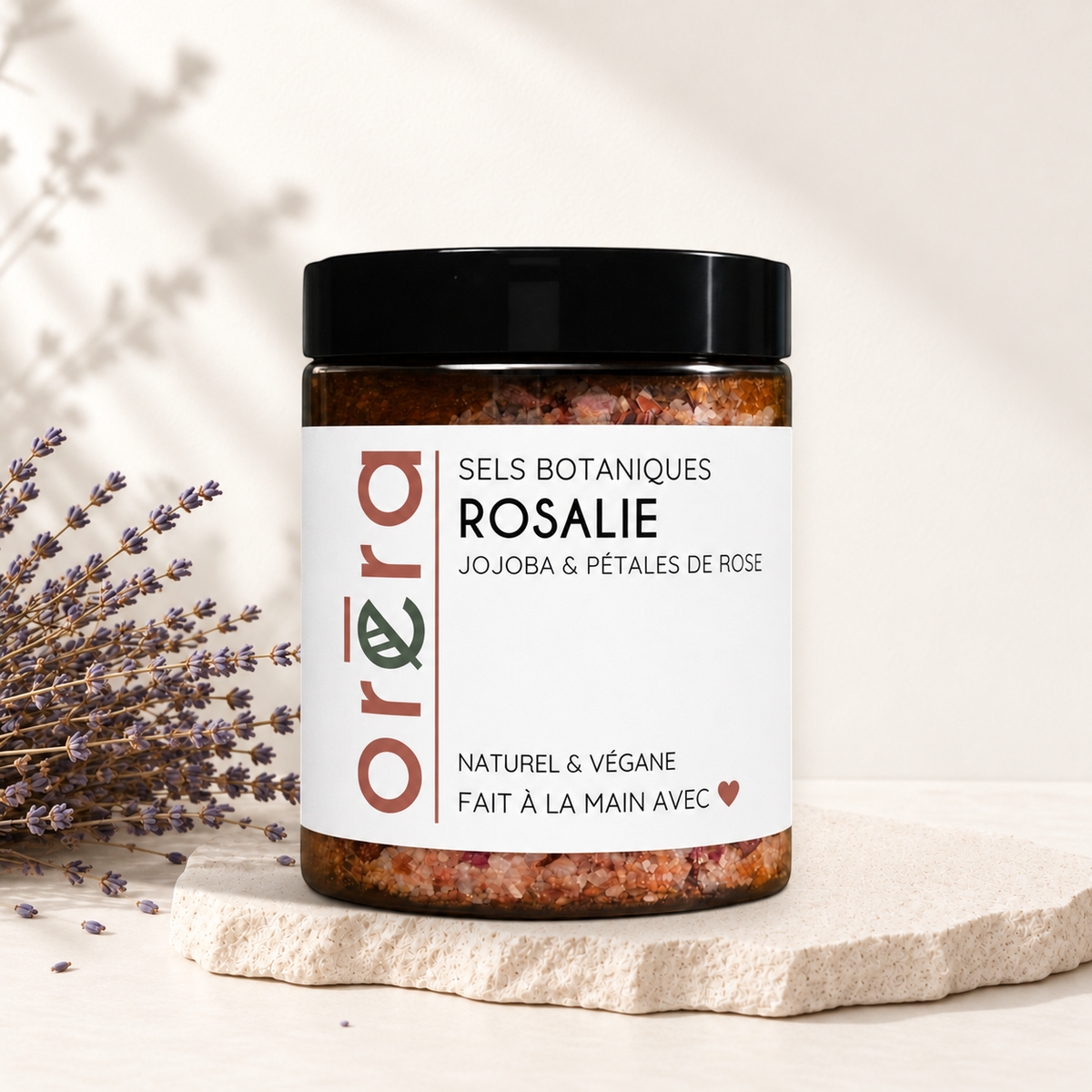 Sels botaniques ROSALIE jojoba et pétales de roses