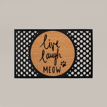 live laugh meow round doormat set