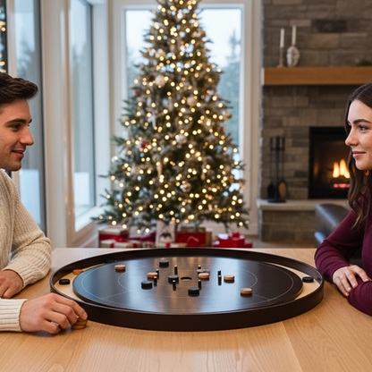 Le Maple Marvel par Crokinole Canada - Ensemble de jeu de société Crokinole de tournoi - Conforme aux normes de la NCA