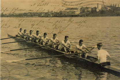 Wood Postcard - Rowing