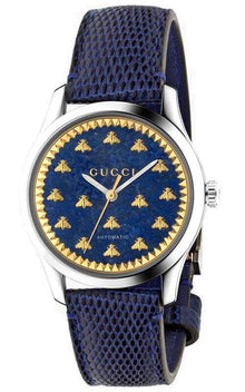 Montre automatique GUCCI G-Timeless cadran bleu lapis avec abeilles YA1264122