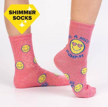 Sock It To Me Shimmer -  Junior Crew Socks