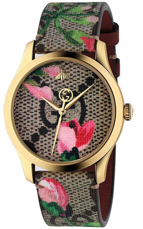 Montre GUCCI G-Timeless GG Blooms rose YA1264038A