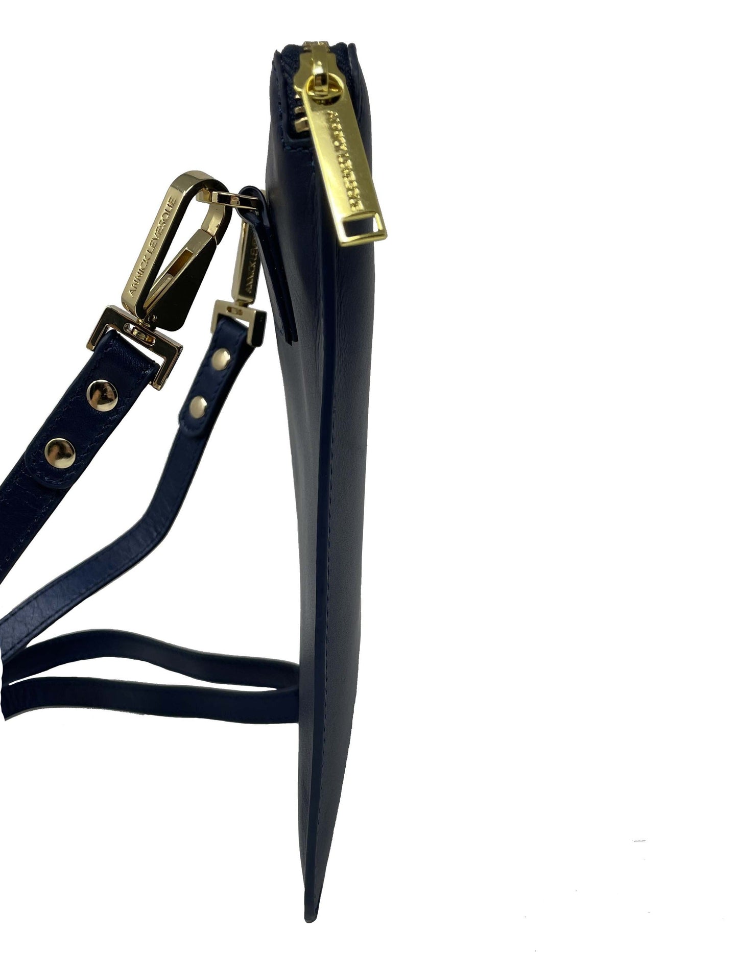 Stella Genuine Leather Crossbody Bag, Navy