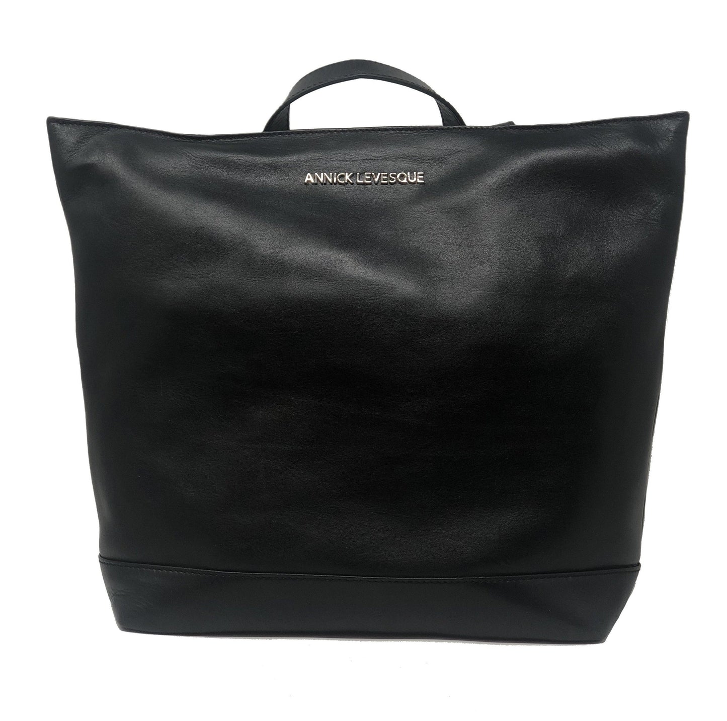 Black Anti-theft Leather Backpack | Lore