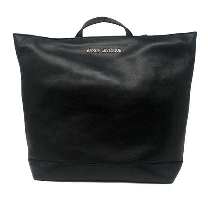 Black Anti-theft Leather Backpack | Lore