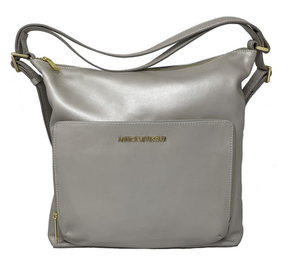 Sac à main convertible en cuir perlé, Alexandra