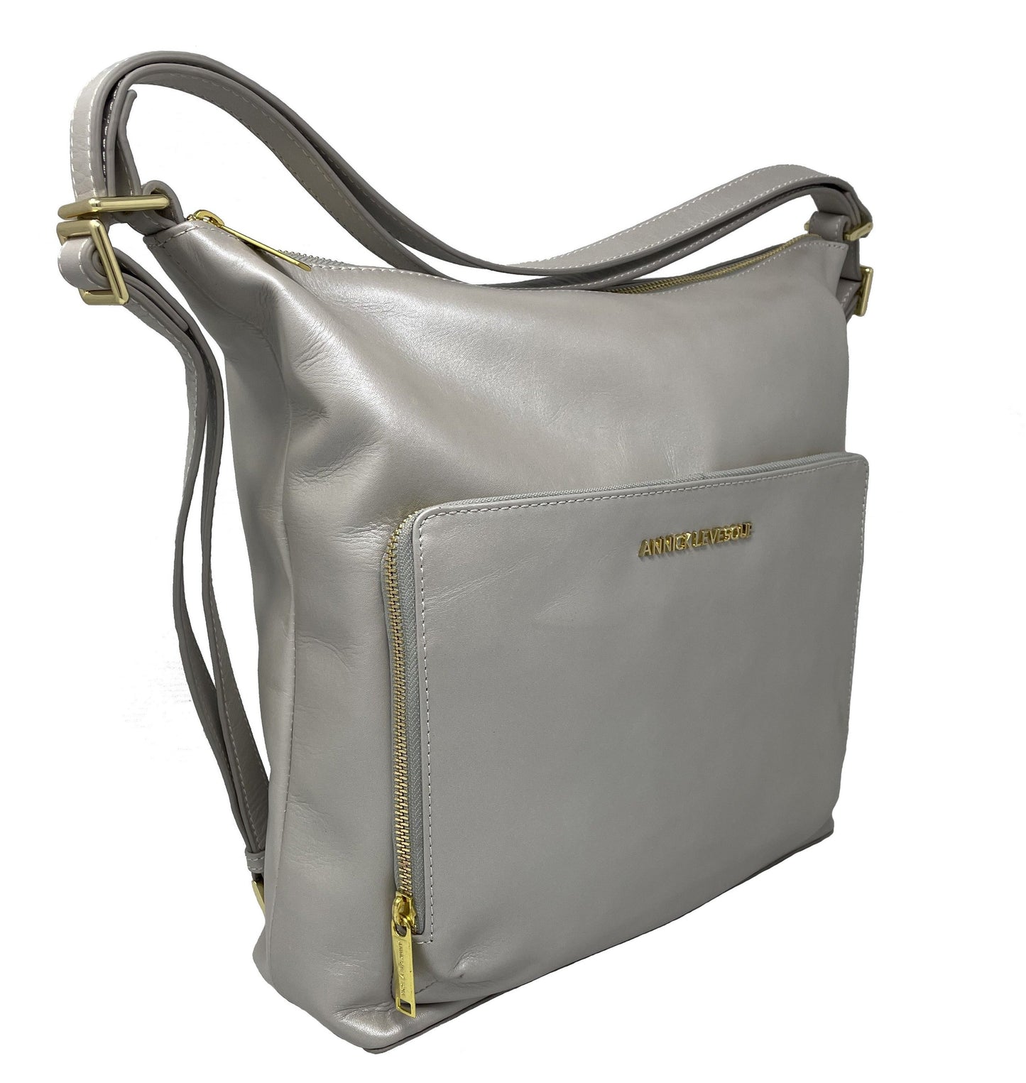 Sac à main convertible en cuir perlé, Alexandra