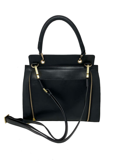 Sac à main en cuir véritable noir, Chloé