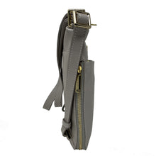 Sac à main transformable en cuir véritable Gris, Josée