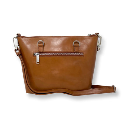 Cognac Genuine Leather Handbag | Lina