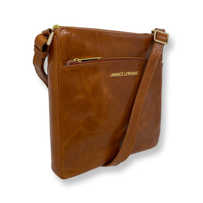 Cognac Leather Shoulder Bag | Gisèle - PRE-ORDER
