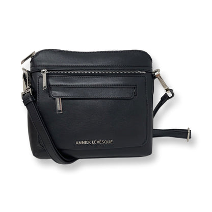Black leather cross-body bag - Brigitte - PRE-ORDER