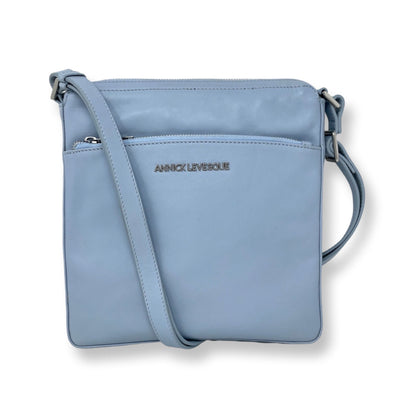 Gisèle, Sac à Bandoulière en cuir véritable Bleu Pâle