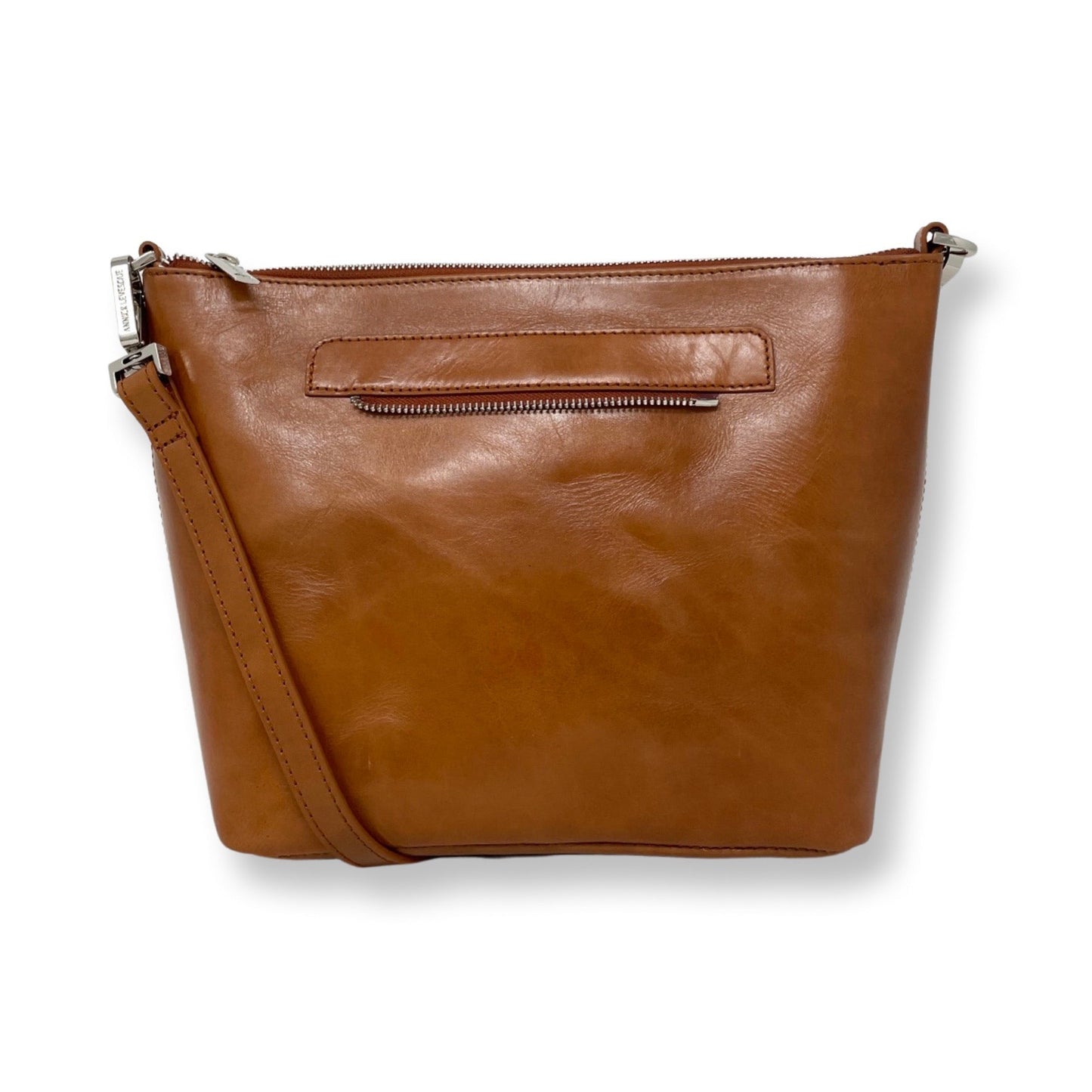 Cognac Genuine Leather Handbag | Lina