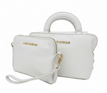Petit sac à main deux en un, blanc | Clarence