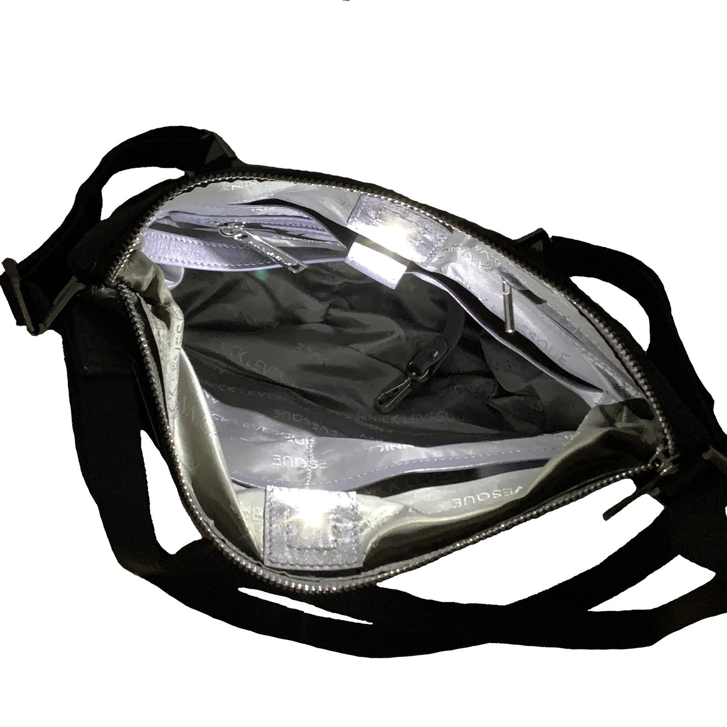 Sac à main transformable en cuir véritable gris, Josée