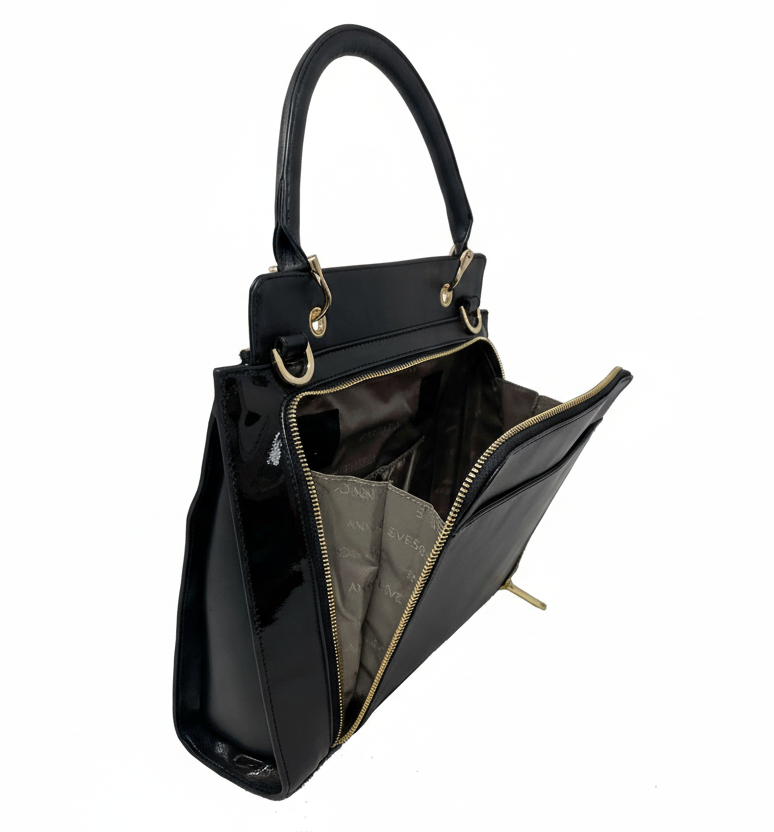 Genuine Black Patent Leather Handbag, Chloé