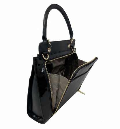 Genuine Black Patent Leather Handbag, Chloé