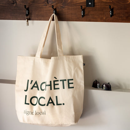 Sac réutilisable (Tote Bag) en coton naturel - J'achète local
