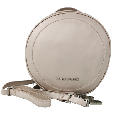 Heidi, sac rond transformable en cuir véritable Rose Poudre