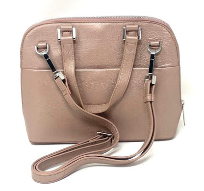 Platine Rose Leather Handbag | Justine