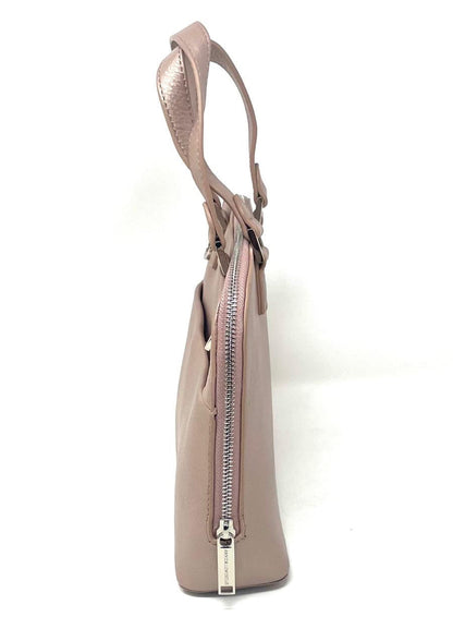 Platine Rose Leather Handbag | Justine