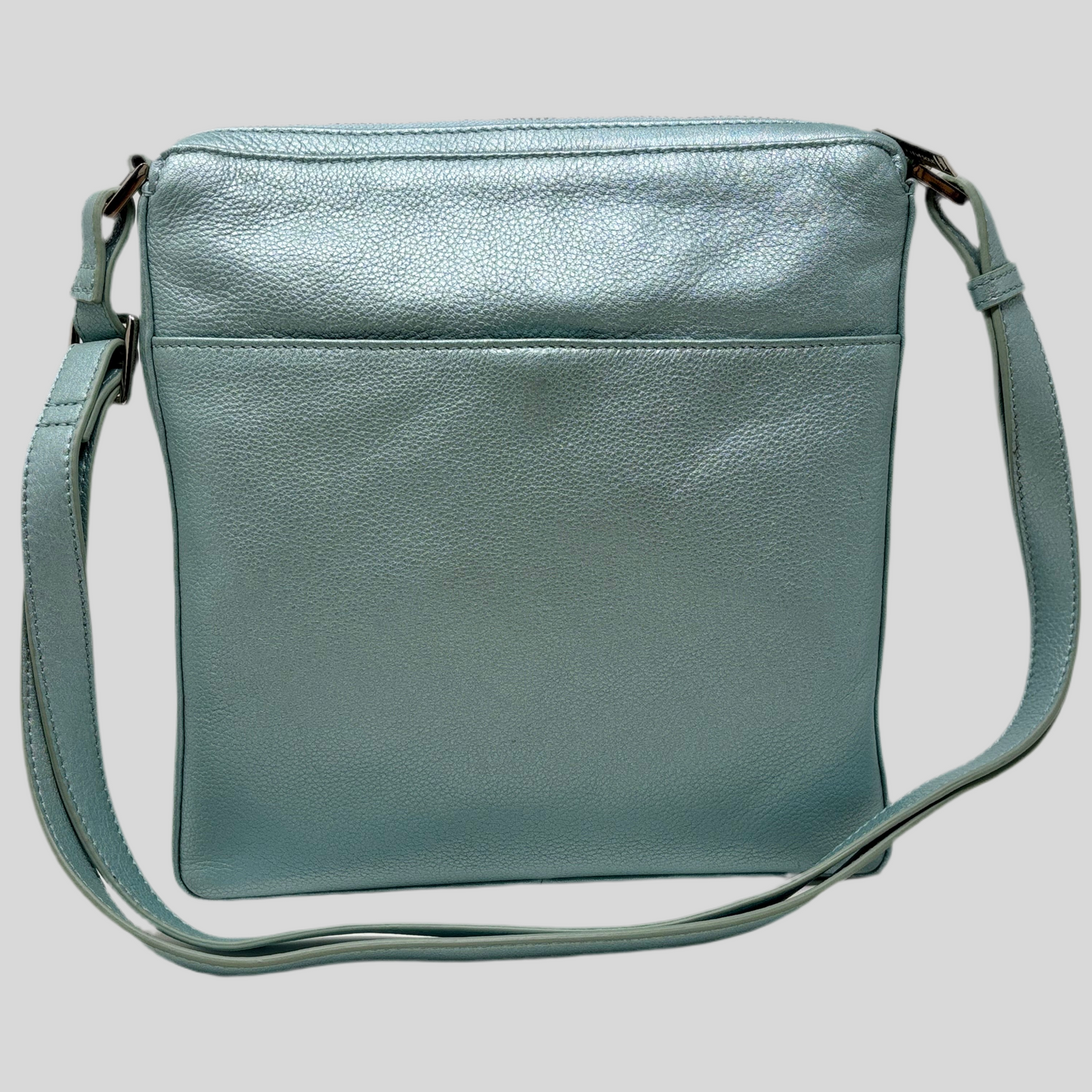 Sac à bandoulière en cuir bleu ciel | Gisèle